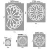Rose window 02 3D stencil - 38x42 cm