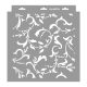 Scroll stencil - Festő - 28x29 cm tortatál