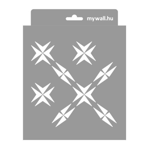 Star 02 stencil - Festő - 18x23 cm mini