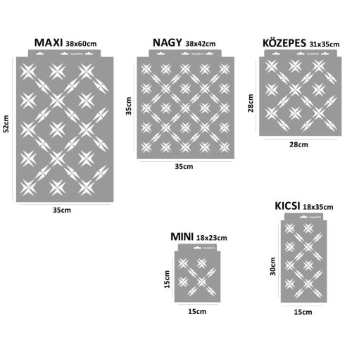 Star 02 stencil - Festő - 38x42 cm nagy