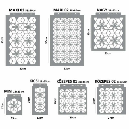 Star stencil - Festő - 31x35 cm közepes 2