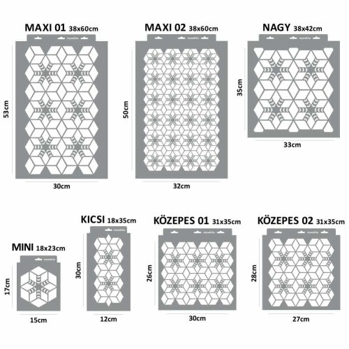 Star stencil - 3D - 38x60 cm maxi 2