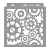 Steampunk 02 stencil - 3D - 31x35 cm közepes 1