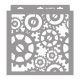 Steampunk 02 stencil - 3D - 31x35 cm közepes 1