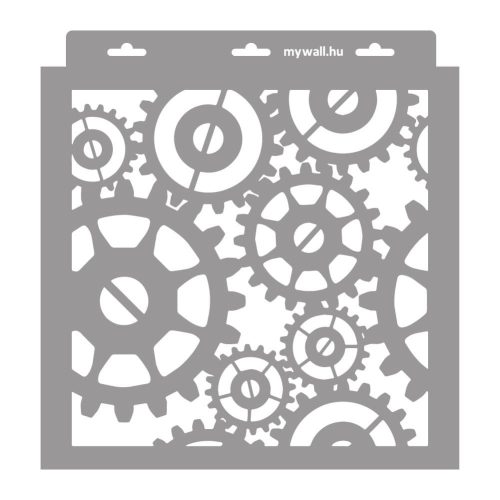 Steampunk 02 stencil - Festő - 31x35 cm közepes 1