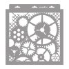Steampunk 02 stencil - Festő - 31x35 cm közepes 2