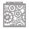 Steampunk 02 stencil - Festő - 38x42 cm nagy