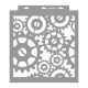 Steampunk 02 stencil - Festő - 38x42 cm nagy
