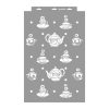 Tea time painting stencil - 38x60 cm