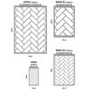 Bontott tégla 02 stencil - Festő - 18x35 cm kicsi