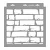 Bontott tégla stencil - Festő - 31x35 cm közepes