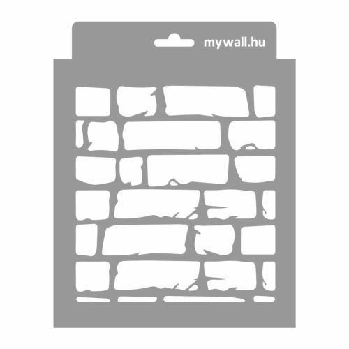 Bontott tégla stencil - Festő - 18x23 cm mini
