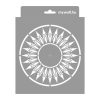 Feathery mandala 3D stencil - 18x23 cm