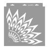 Tollas mandala stencil - Festő - 31x35 cm közepes
