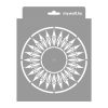 Feathery mandala painting stencil - 18x23 cm