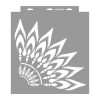 Feathery mandala painting stencil - 38x42 cm 02