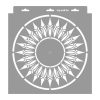 Feathery mandala painting stencil - 28x29 cm
