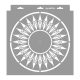 Feathery mandala painting stencil - 28x29 cm