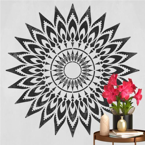 Feathery mandala 3D stencil - 59x89 cm