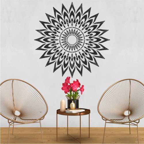 Feathery mandala painting stencil - 59x89 cm