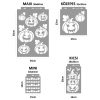 Jack-o-Lanterns painting stencil - 18x23 cm