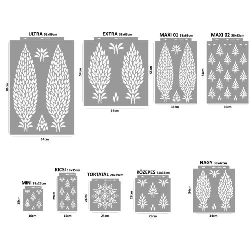 Toszkána stencil - Festő - 59x63 cm extra