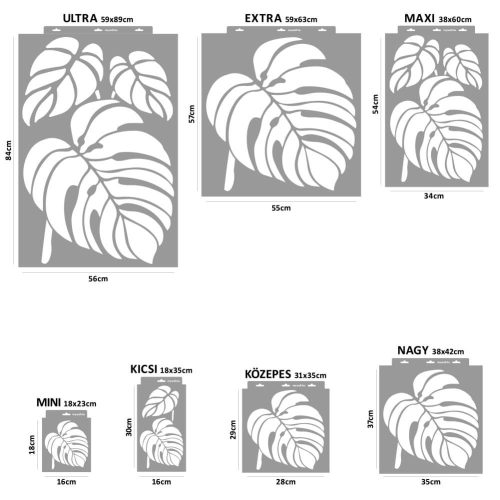 Tropical stencil - Festő - 38x42 cm nagy