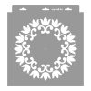 Tulipán stencil - Festő - 31x35 cm közepes