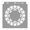 Tulipán stencil - Festő - 28x29 cm tortatál
