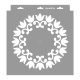Tulipán stencil - Festő - 28x29 cm tortatál