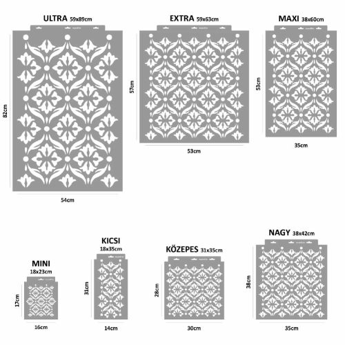Valencia stencil - Festő - 18x35 cm kicsi