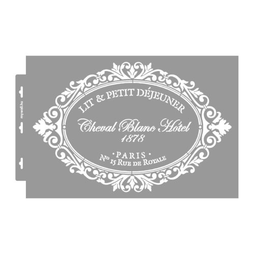 Vintage 02 stencil - 3D - 38x60 cm maxi 3