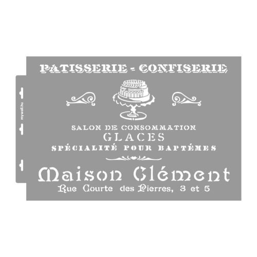 Vintage 02 stencil - 3D - 38x60 cm maxi 04