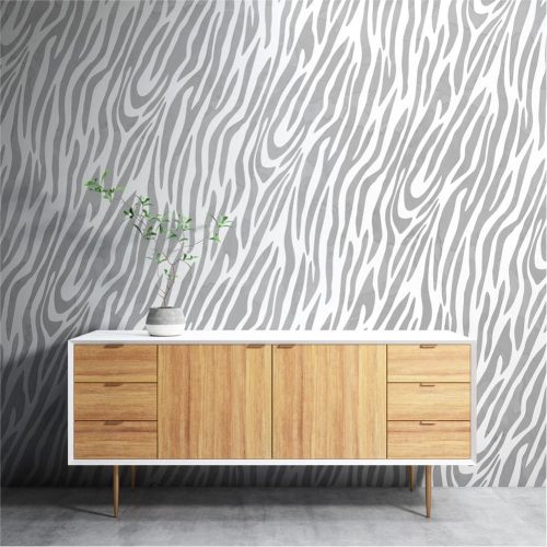 Zebra minta stencil - 3D - 38x42 cm nagy